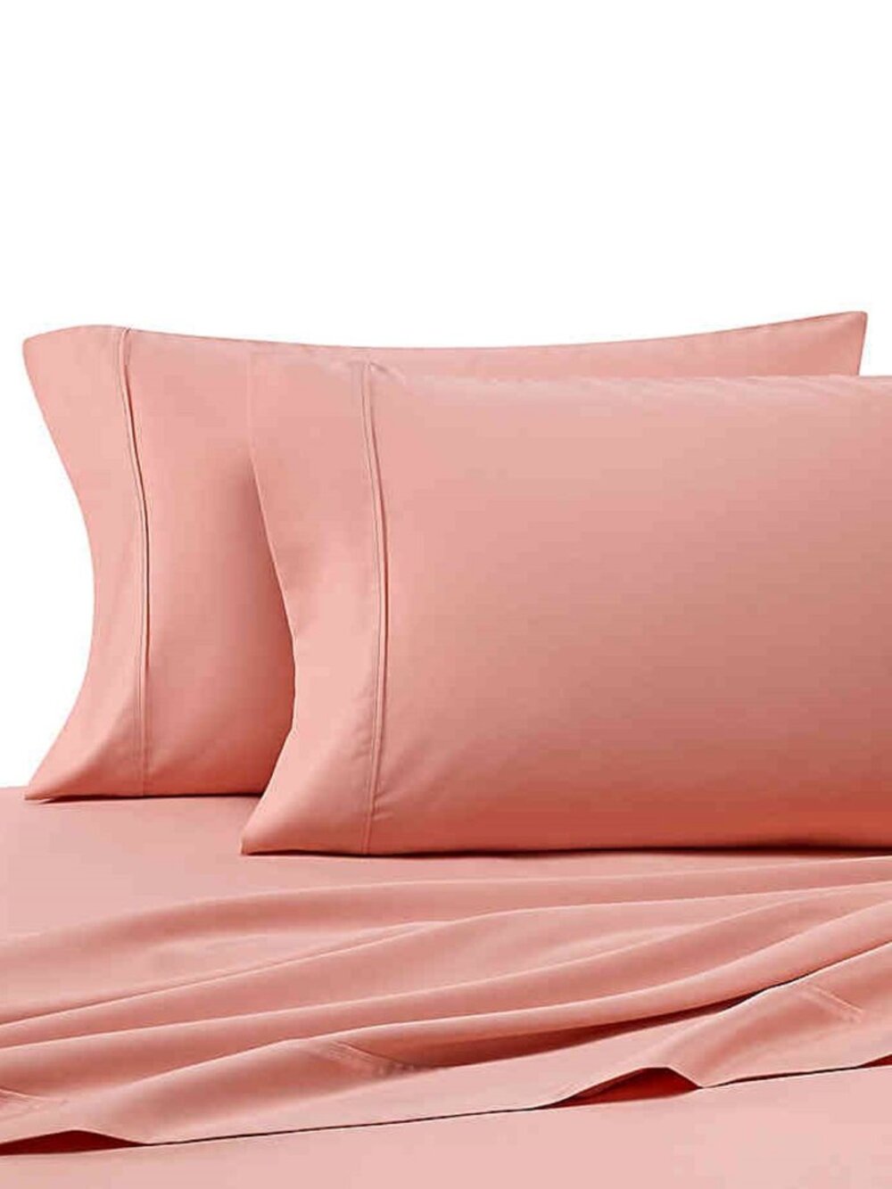 new PEACH Heartland 400 Thread Count 100% Cotton Sateen KING Pillowcases